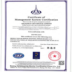 GIIN ISO9001 Certificate1 