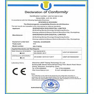 GN-T18PQ CE,LVD Certificate