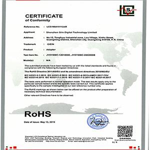 Giin-RoHS Certificate